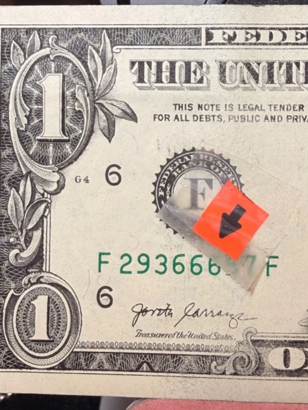 Fancy 1 Dollar Note Triple 6s Atlanta #F29366657 F #206462873673